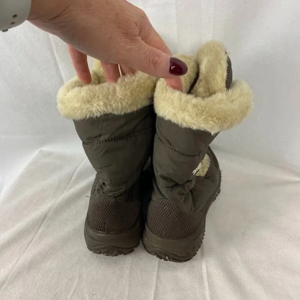 The North Face ALPH Trail Winter Boots Brown Girls‎ Sz 3.